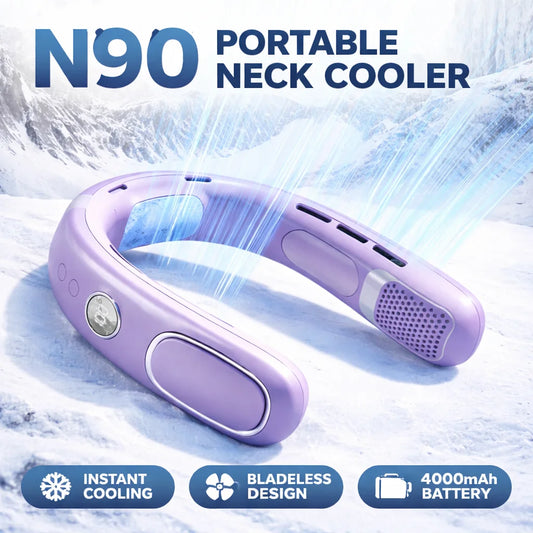 N90 Neck Fan Bladeless Wearable USB Rechargeable Five Speed Portable