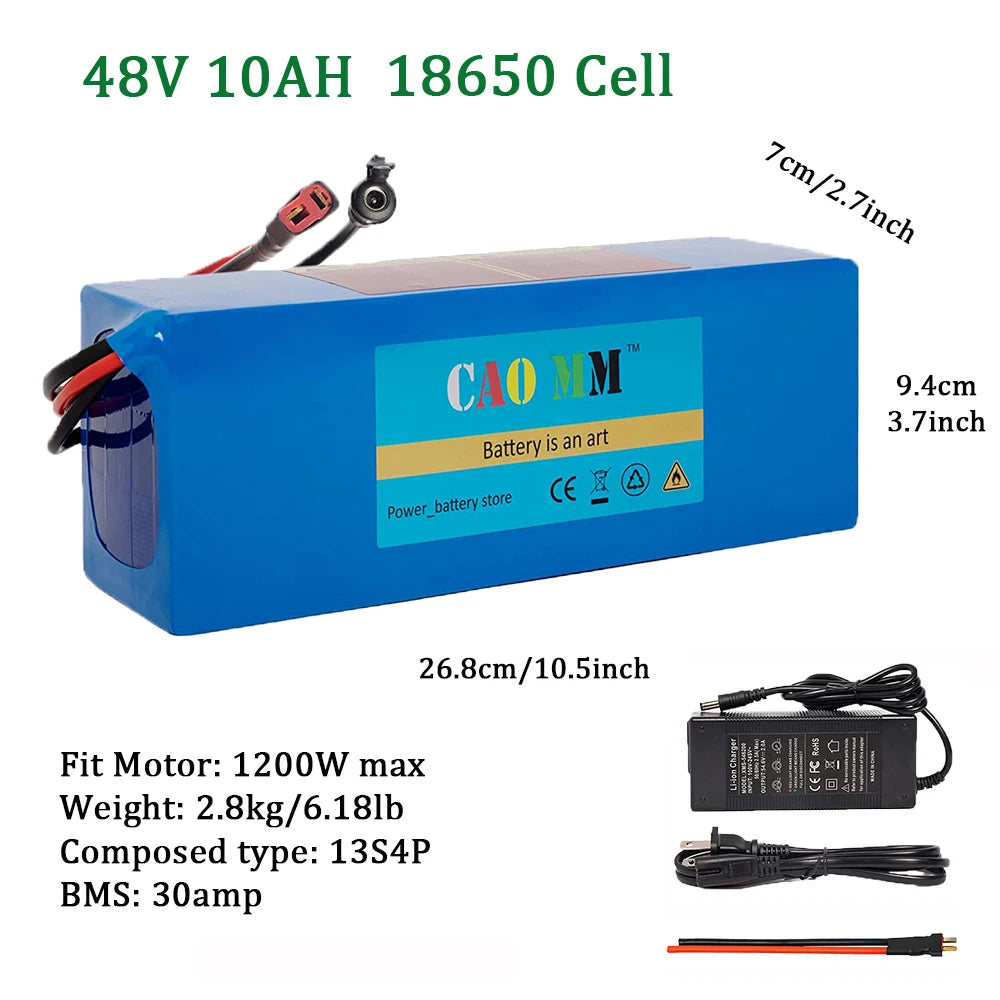 CAO MM 36V Ebike Battery 10Ah-20Ah For Electric Bikes