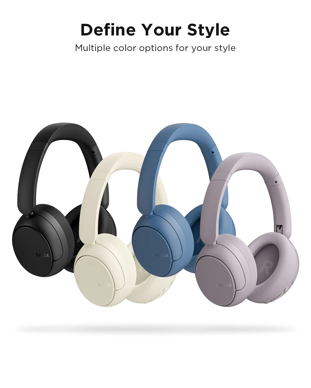 TALIX H30 Wireless Over Ear Bluetooth Headphones Hybrid ANC 110H