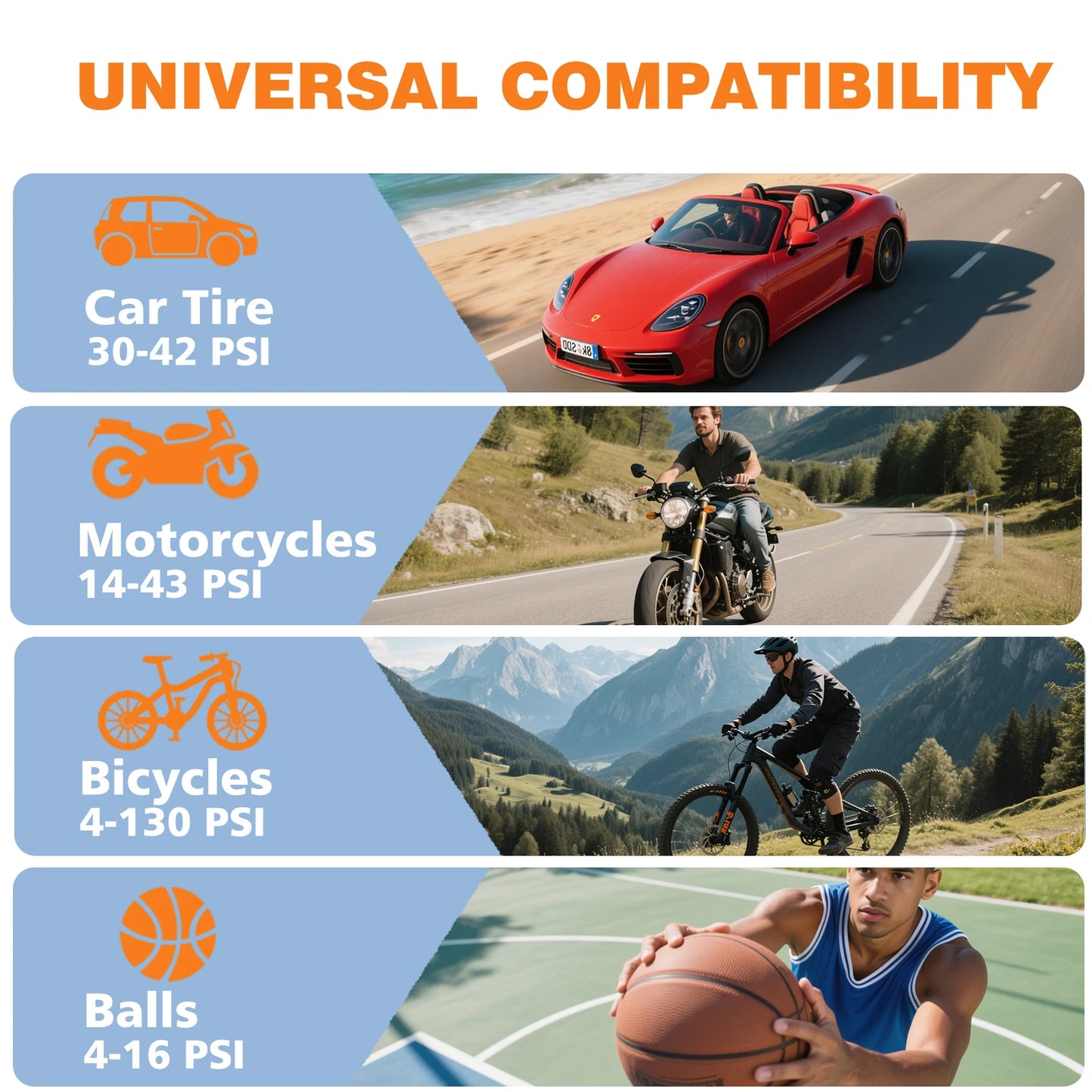 Portable Electric Bicycle Air Pump Inflator For Cycling