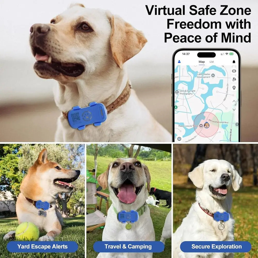 GPS Pet Tracker for Dogs and Cats RealTime Location Alerts