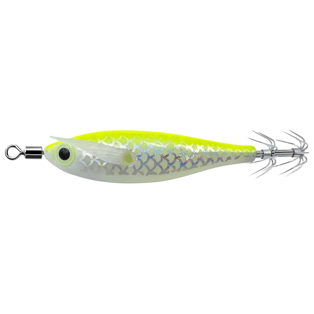 Glow In The Dark Squid Fishing Lure With Dimensional Eyes