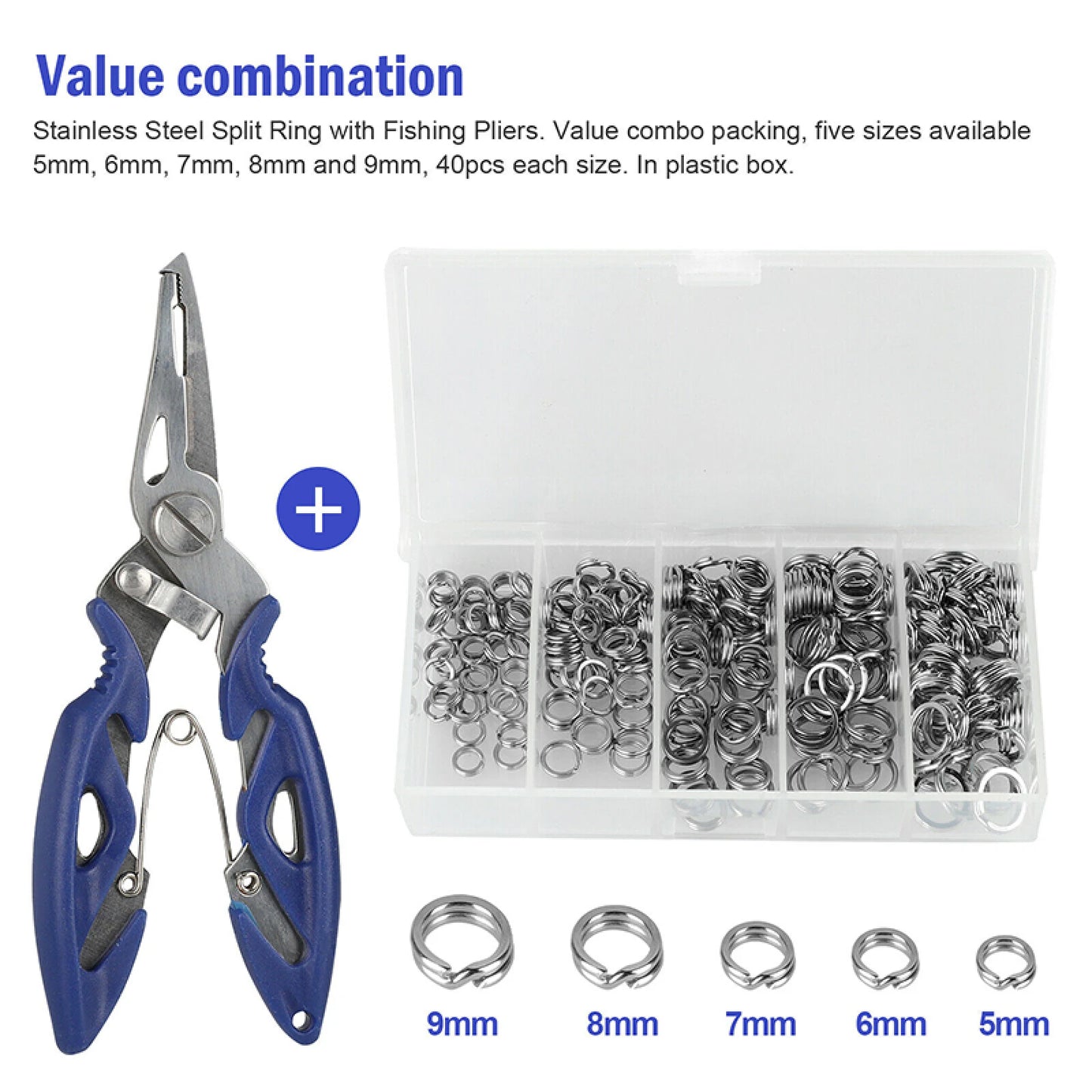 Fishing Split Ring Set Stainless Steel O Rings For Lures