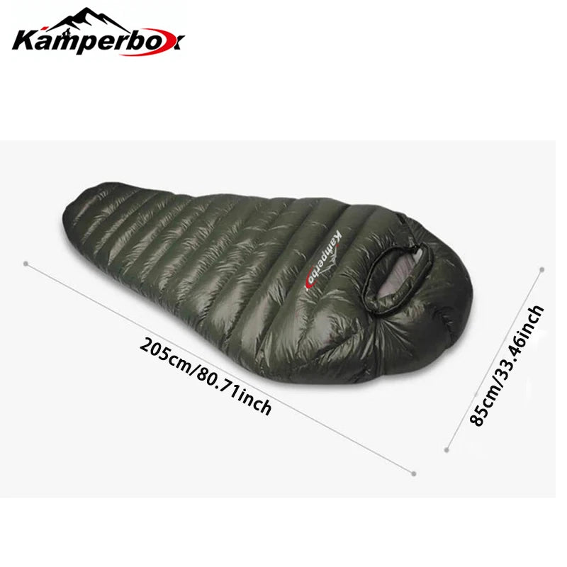 Kamperbox Cold Temperature Winter Down Sleeping Bag For Camping