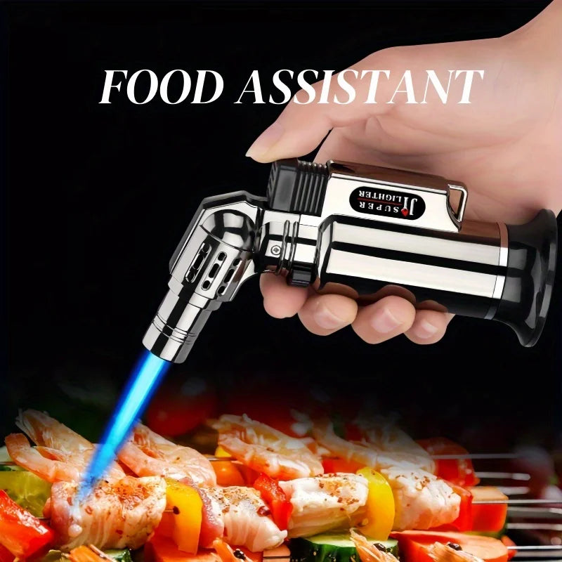 TopFlames Metal Windproof Jet Flame Gas Lighter Refillable Torch BBQ