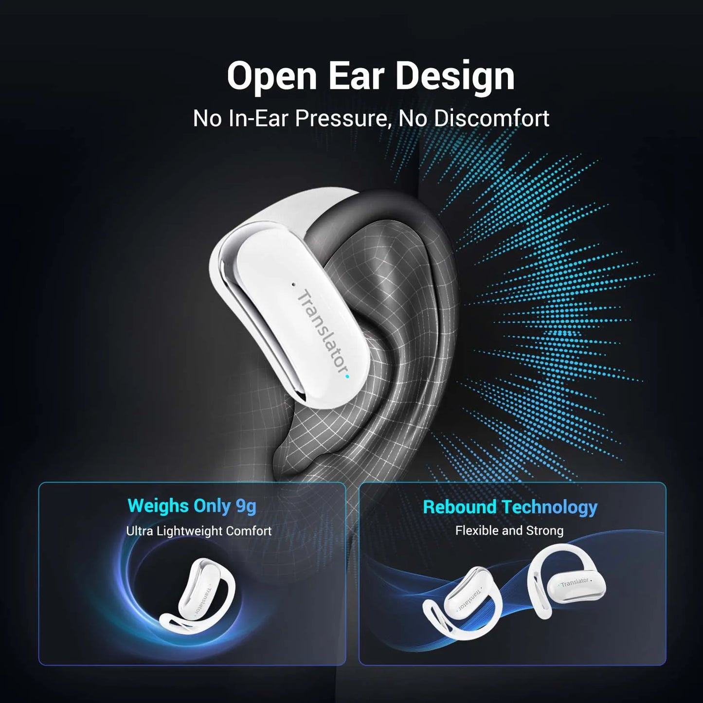 Wooask F56 Translator Earbuds With Real Time Translation 144 Languages
