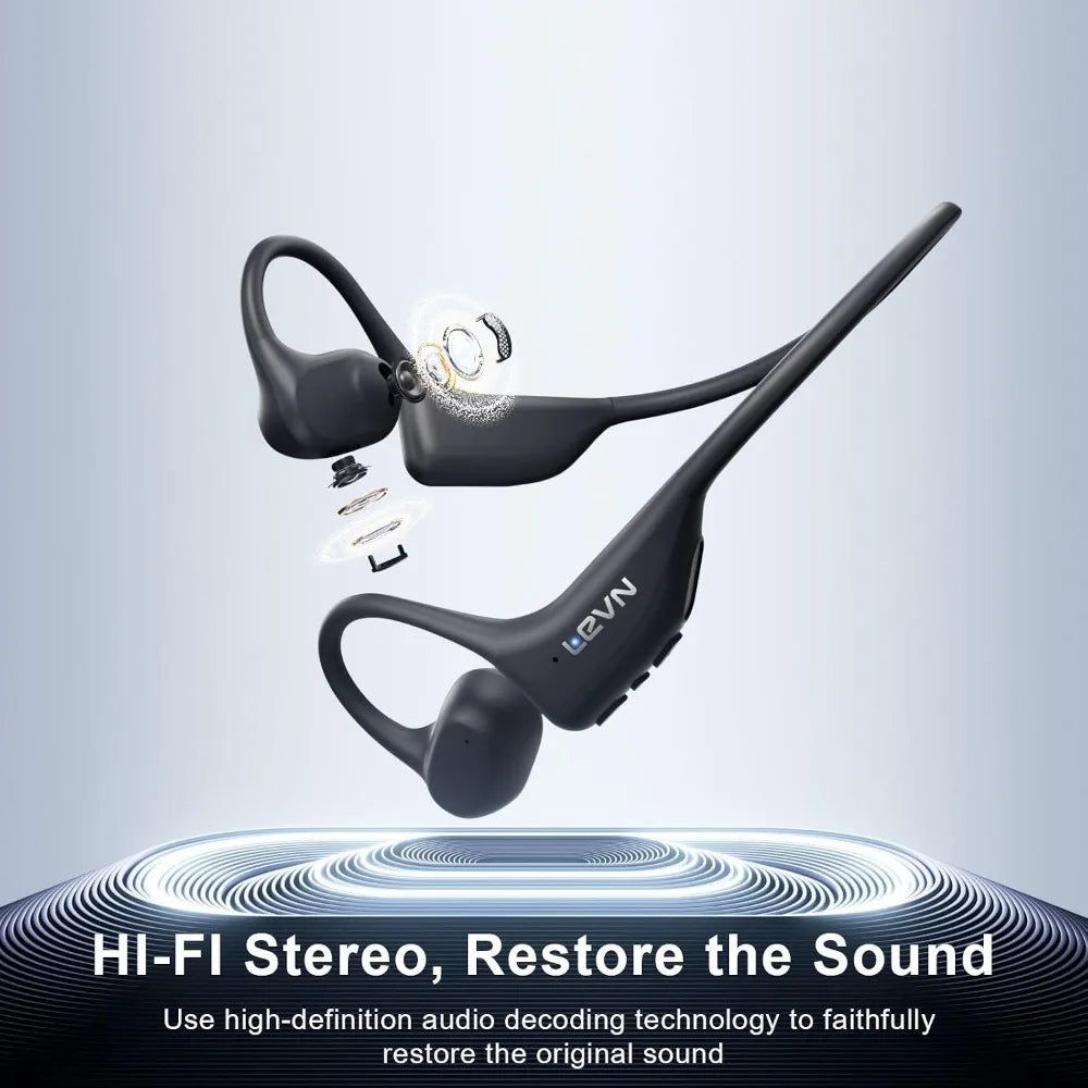 Open Ear Bluetooth Headphones With Wireless Microphone For Sport