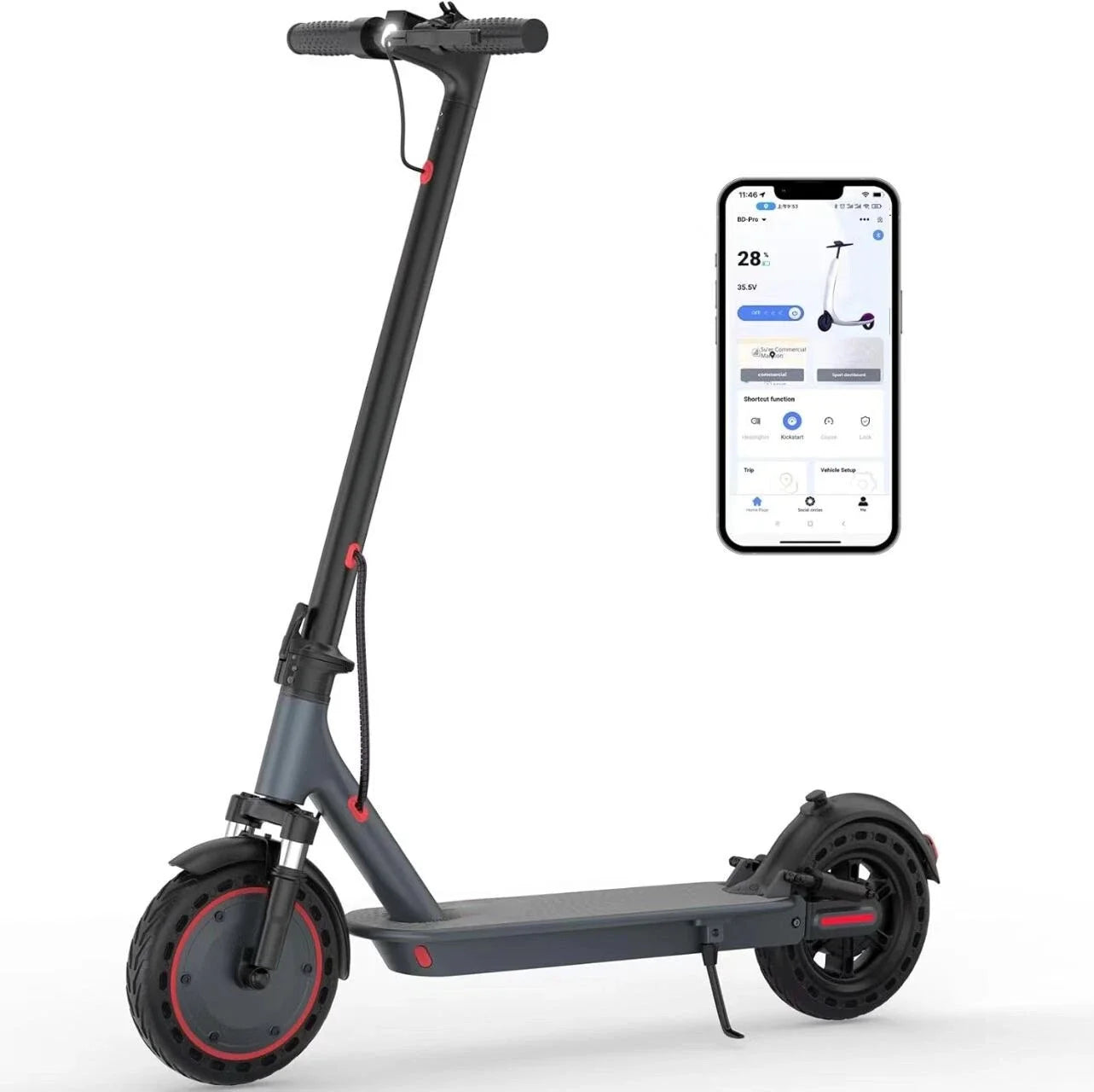 AOVOPRO TMAX Electric Scooter 500W 22MPH Folding App Connected