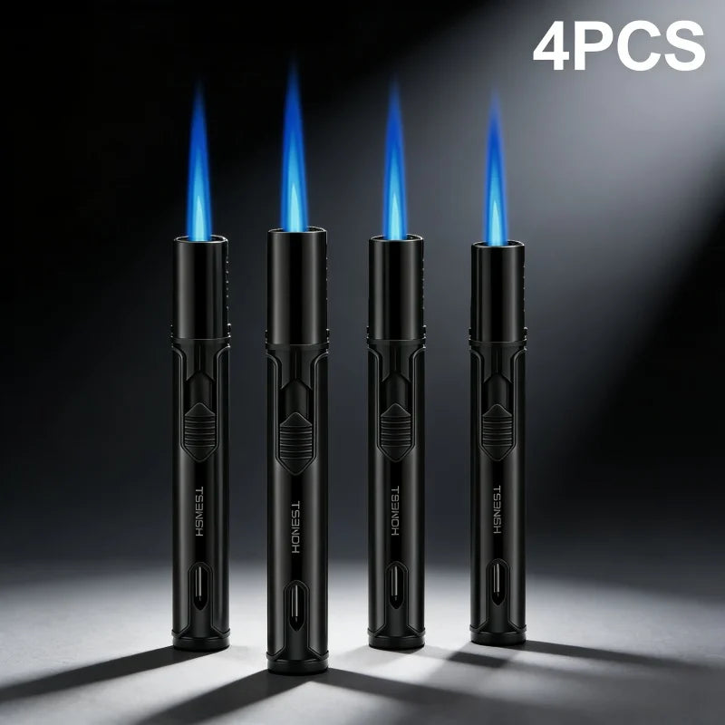 TopFlames Butane Torch Lighters Windproof Adjustable Jet Flame Refillable