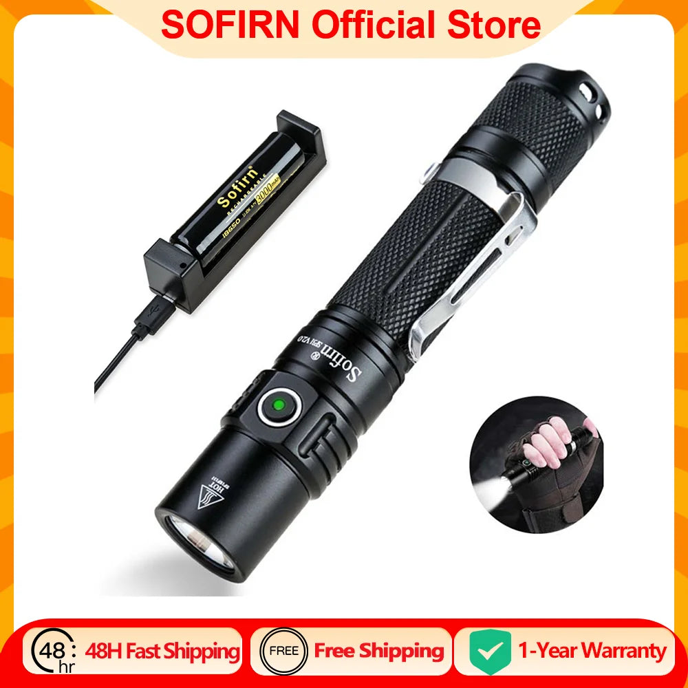 Sofirn SP31 V2 Tactical LED Flashlight 1200lm Dual Switch