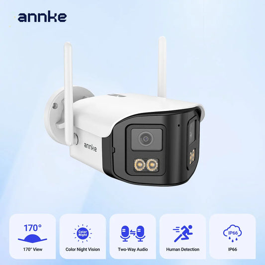 ANNKE 4MP Dual Lens WiFi Security Camera Outdoor Night Vision