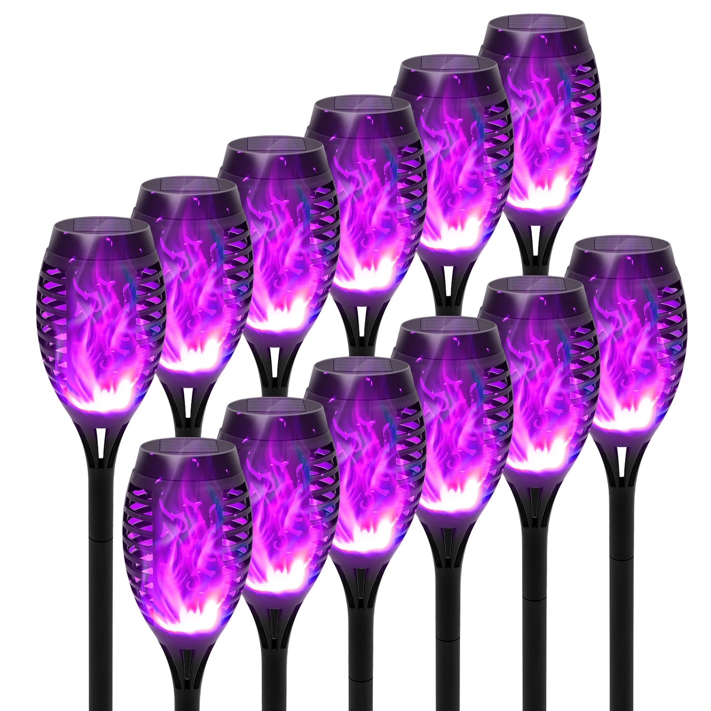 Solar Flame Torch Lights LED Flickering Outdoor Lawn And Patio Decor
