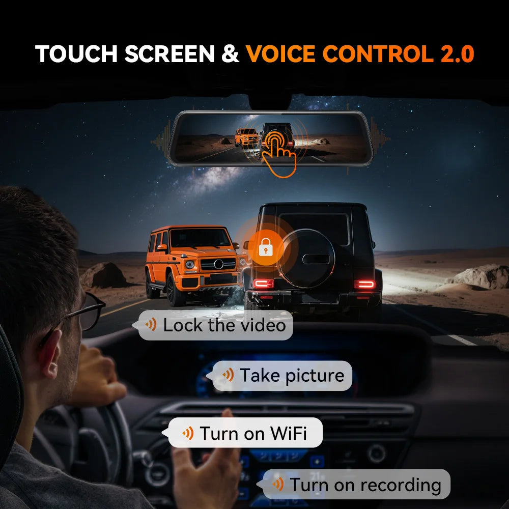 WOLFBOX M40 Dash Cam 4K Front and Rear Vehicle Recorder