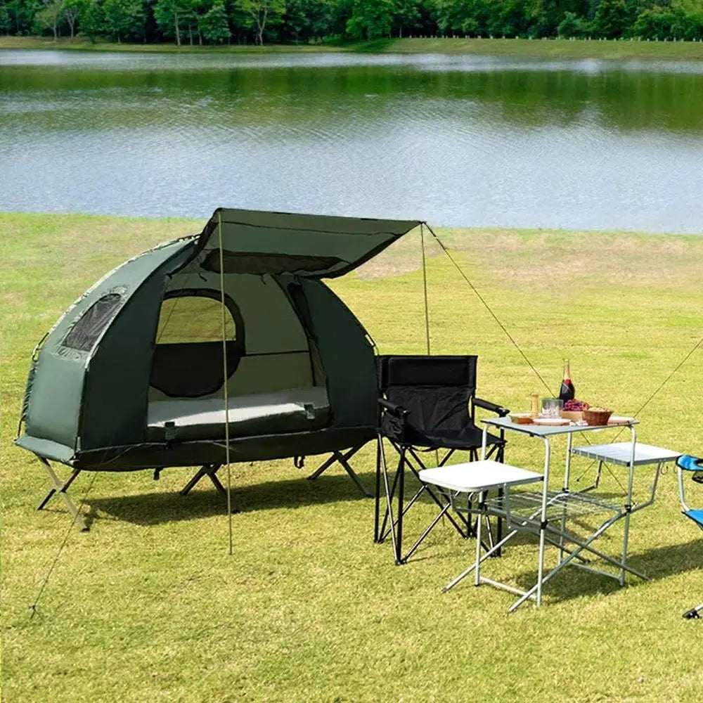 Portable Camping Tent Cot With Carry Bag And Air Mattress