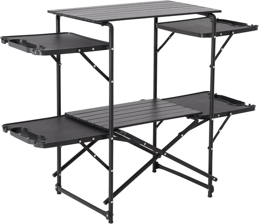 Slim-Fold Camping Kitchen Table and Outdoor Cook Station