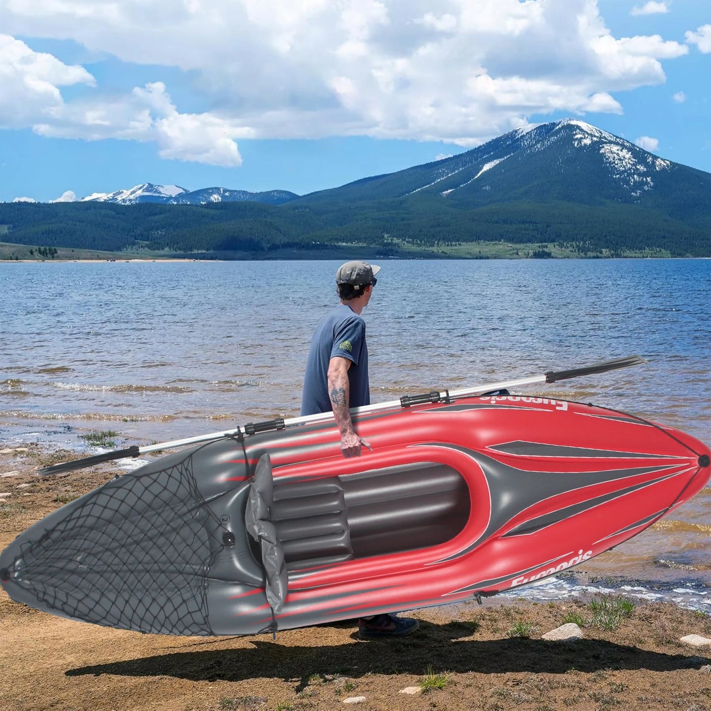 HHSJZWCY Inflatable One Person Kayak Fishing Boat Pro