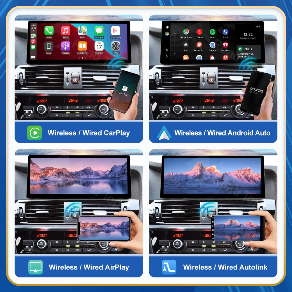 Road Top Ultra Thin Touch Linux Display Multimedia Player BMW