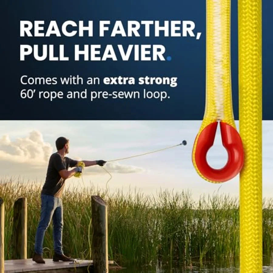 Magnet Fishing Kit 2000 Lbs Complete 10-Piece Set Includes Rope
