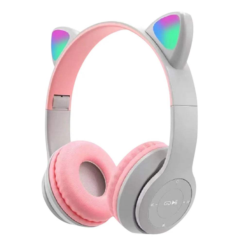 Cat Ear Wireless Gaming Headset Bluetooth for PC and Phone