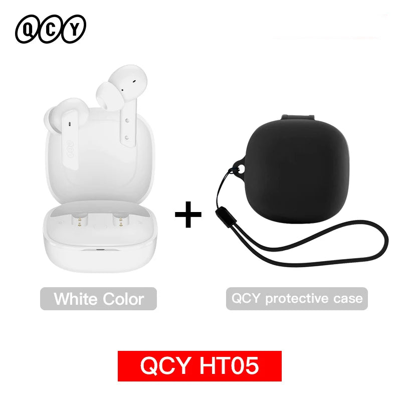 QCY HT05 ANC Wireless Earbuds With 40dB Noise Cancellation Bluetooth 5.2