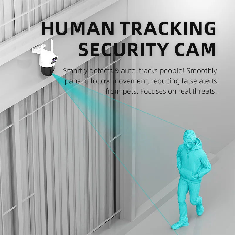 iCsee 6MP Outdoor Wireless Dual Lens PTZ Security Camera