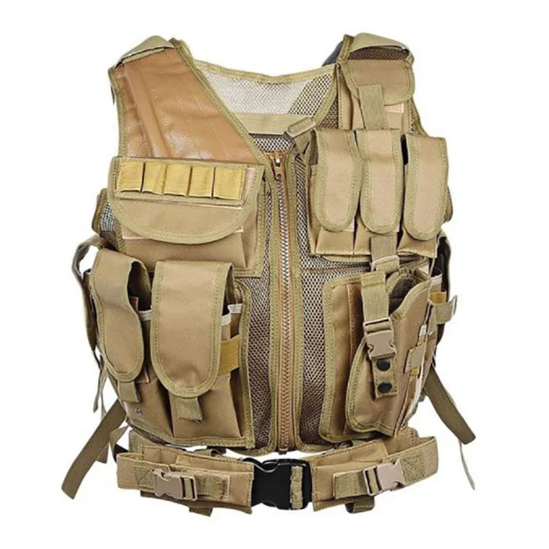 Tactical Molle Vest Adjustable Combat Body Armor Gear