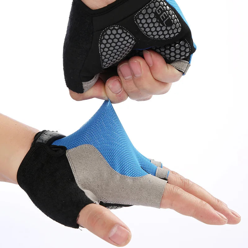 Anti Slip Breathable Half Finger Cycling Gloves For Men Women