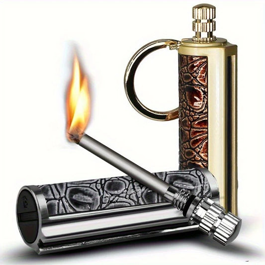 TopFlames Metal Flint Lighter Waterproof Reusable Fire Starter For Outdoor