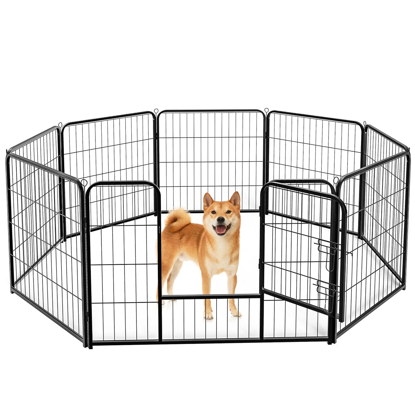 JHK Metal Foldable Pet Playpen for Indoor and Outdoor Use