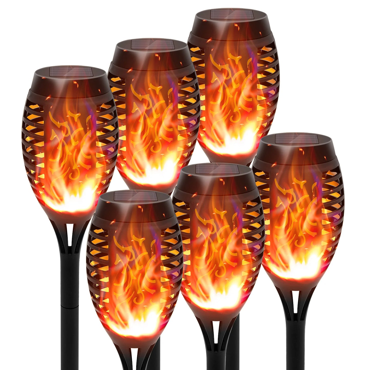 Solar Flame Torch Lights LED Flickering Outdoor Lawn And Patio Decor
