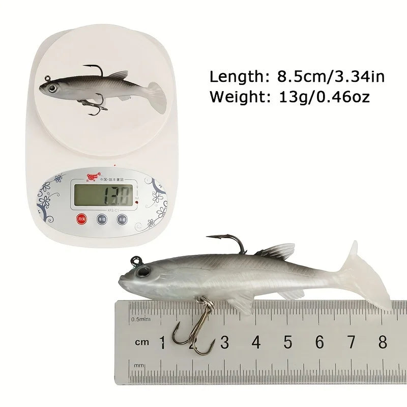 Realistic Soft Bait Kit 5 Pcs For Freshwater And Saltwater Fishing
