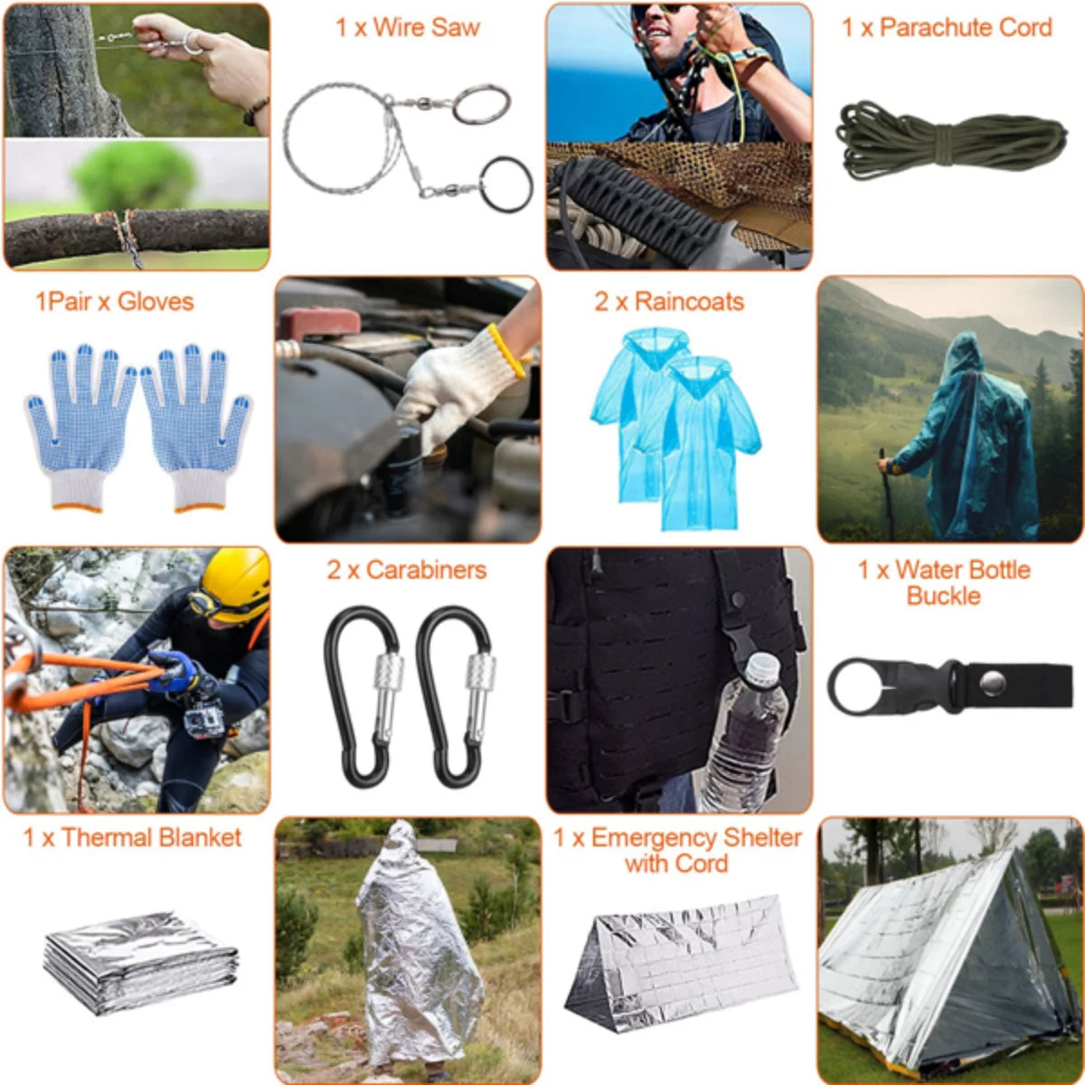 125 In 1 Survival Kit With First Aid Gear