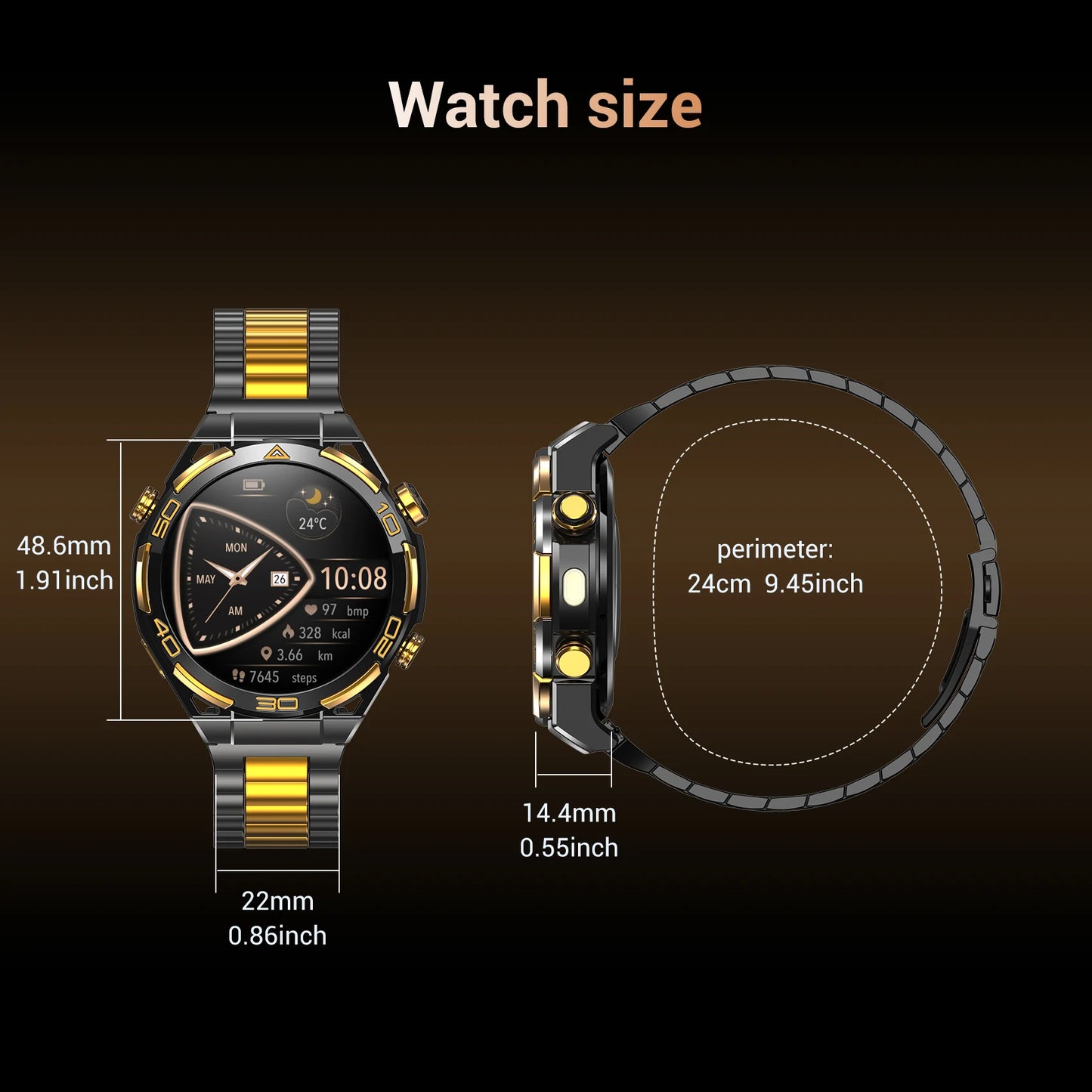 IOWODO W90Pro GPS Smartwatch With Flashlight And Bluetooth