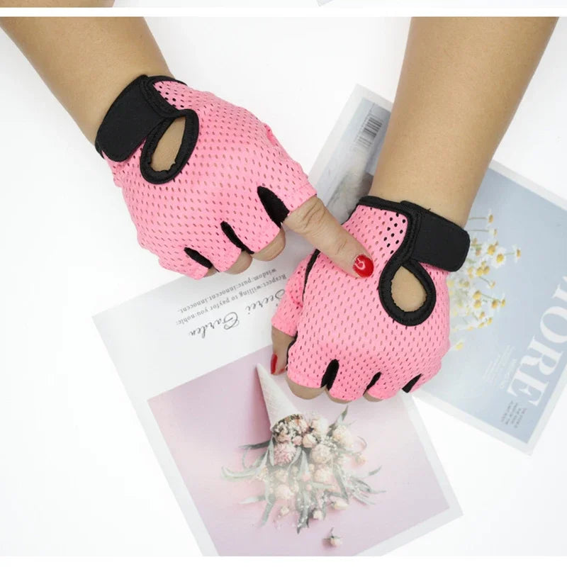 Breathable Anti Slip Fingerless Cycling Gloves for Training Unisex
