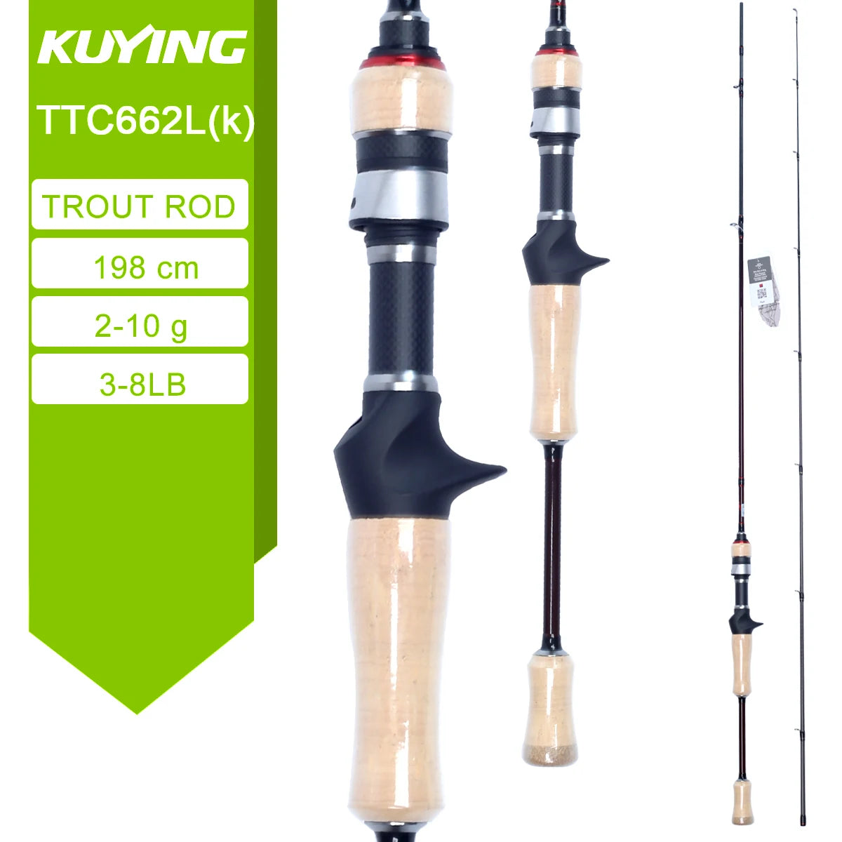 Kuying Lure Rod Baitcasting Rod River Stream Carbon
