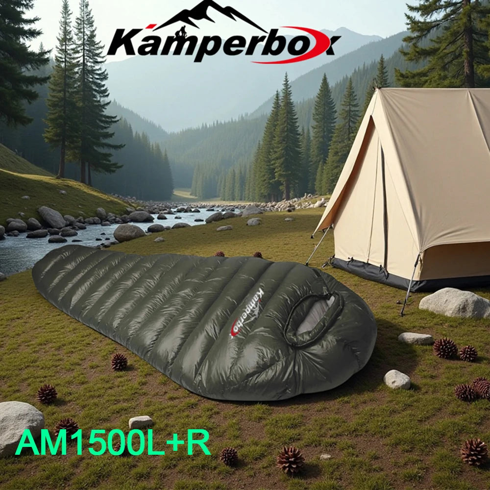 Kamperbox Cold Temperature Winter Down Sleeping Bag For Camping
