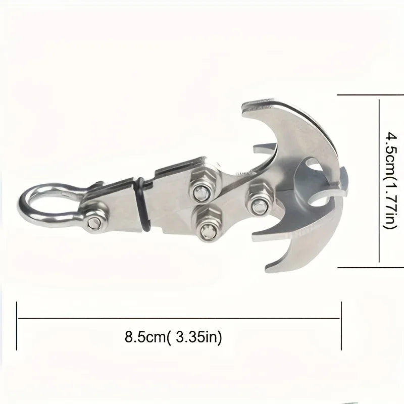Stainless Steel Folding Grappling Hook for Outdoor Adventures and Emergencies