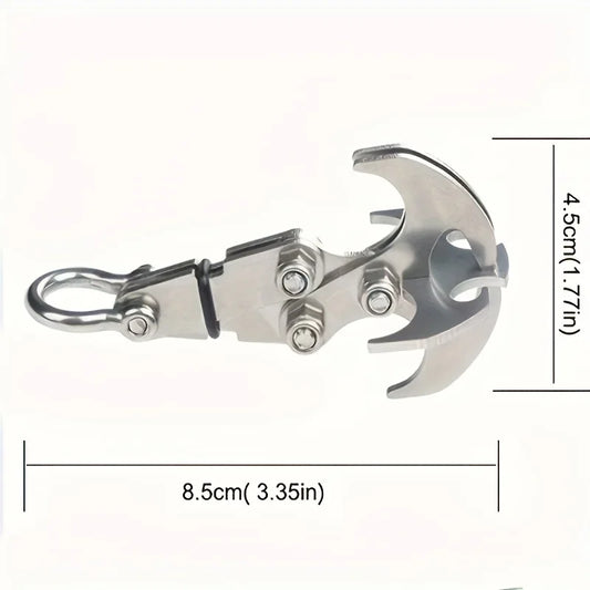 Stainless Steel Folding Grappling Hook for Outdoor Adventures and Emergencies