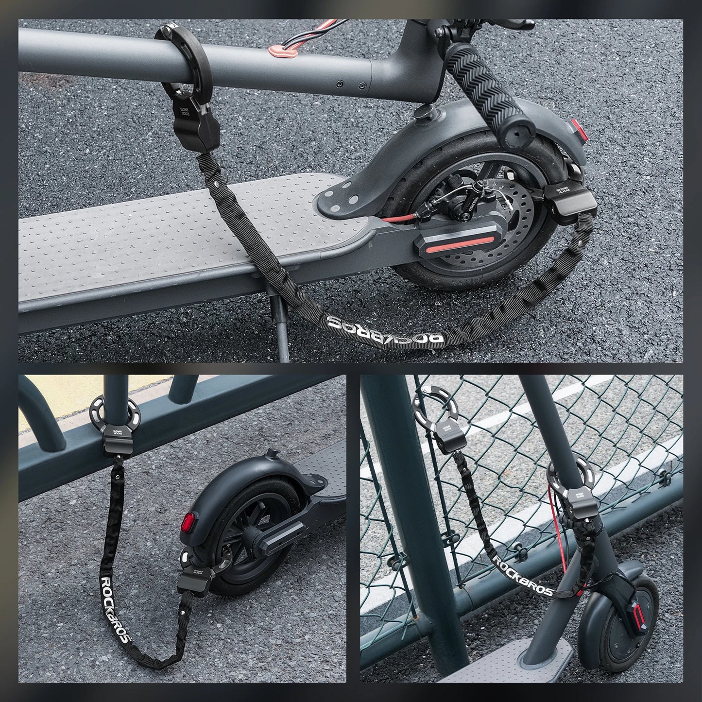 ROCKBROS Bike Lock Anti-Theft Chain for Scooters and Motorcycles
