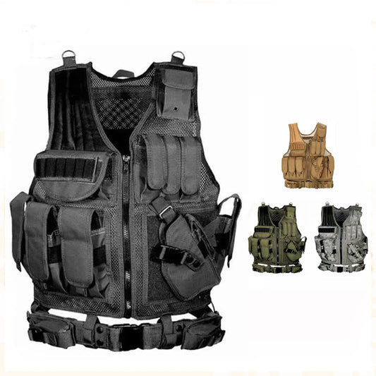 Tactical Molle Vest Adjustable Combat Body Armor Gear