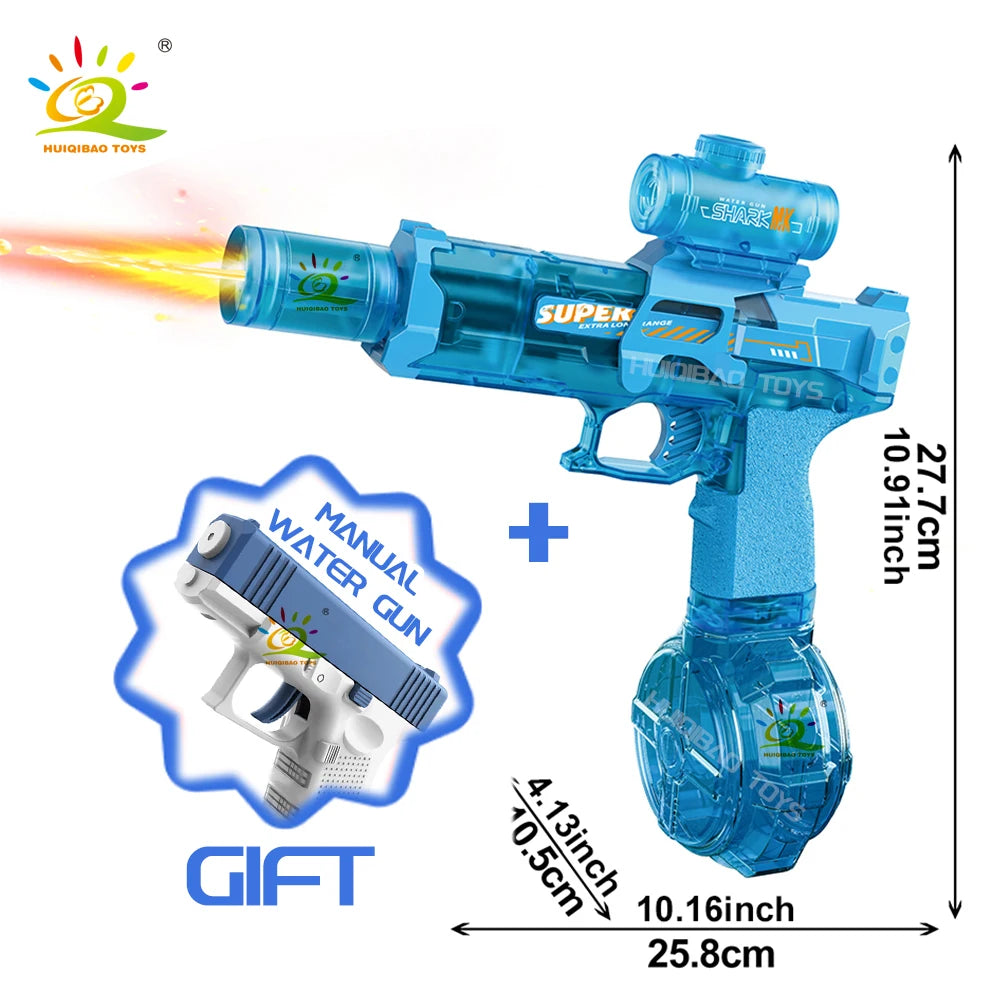 Huiqibao Toys Electric Pulse Water Gun With Flashing Sensor Light