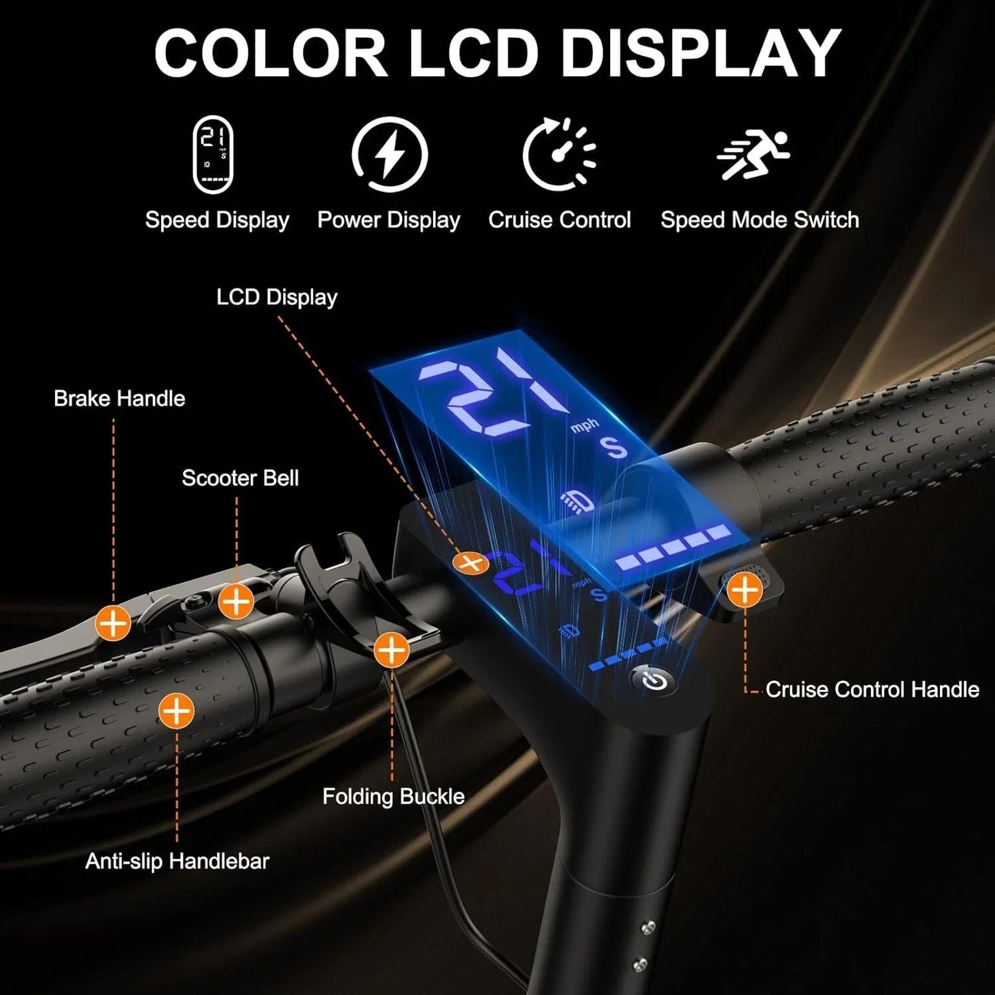 AOVOPRO TMAX Electric Scooter 500W 22MPH Folding App Connected