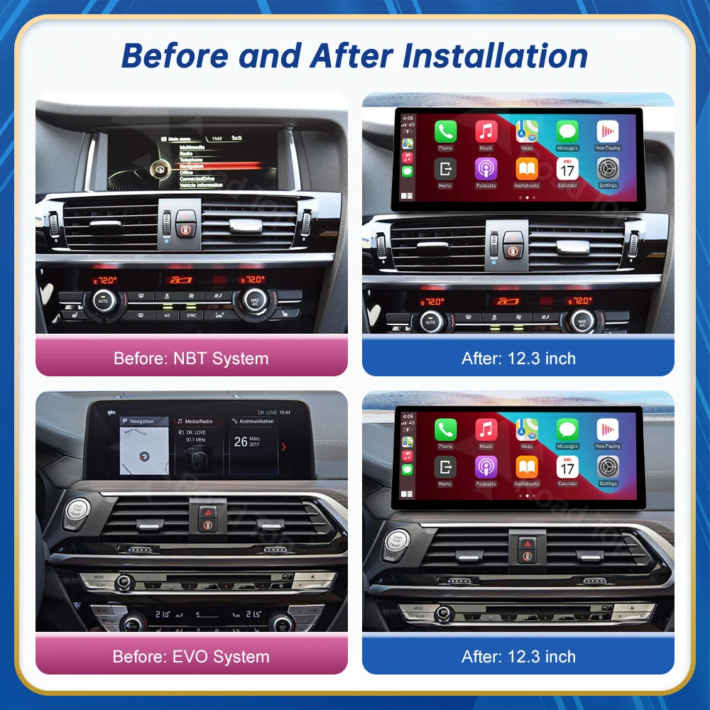 Road Top Ultra Thin Touch Linux Display Multimedia Player BMW