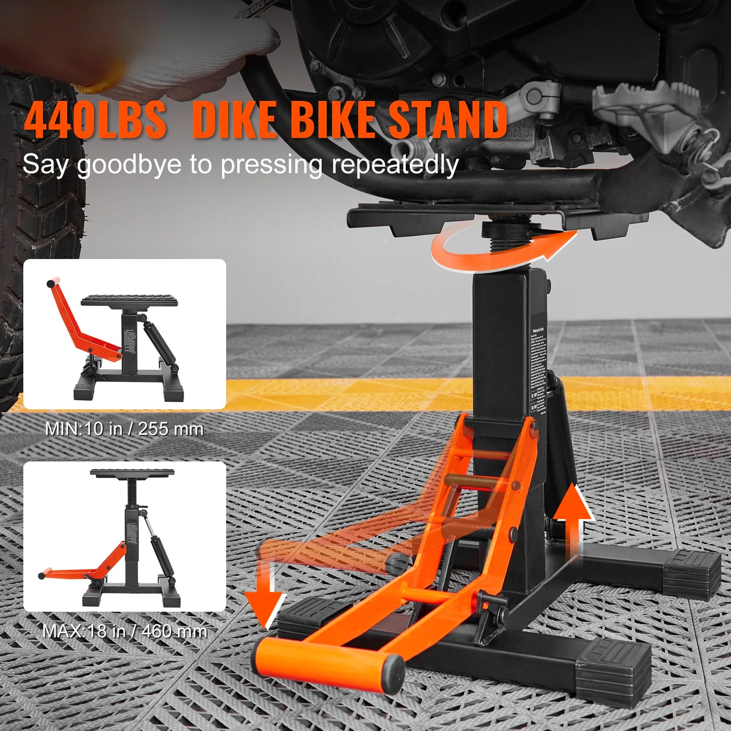 SucceBuy Motorcycle Jack Lift Stand Hydraulic Adjustable Height Hoist