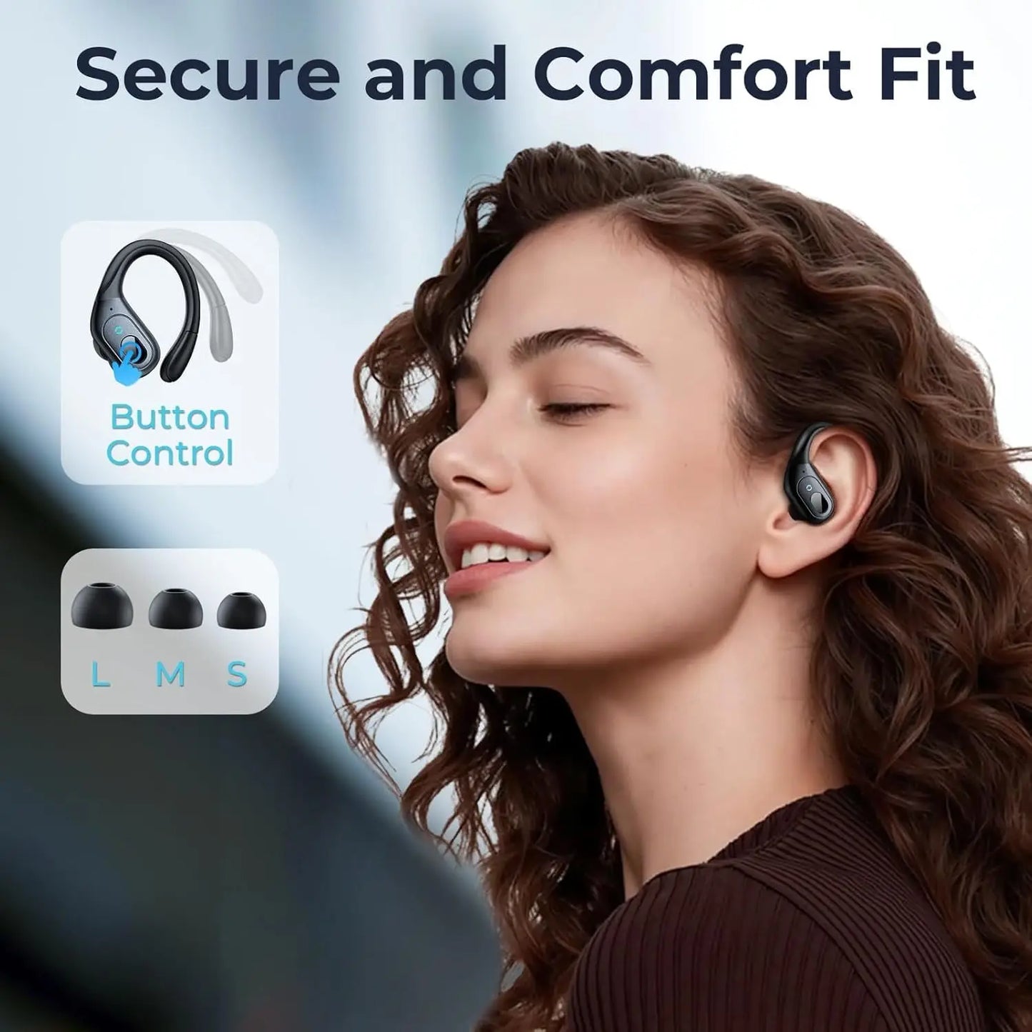 Wireless Bluetooth Earbuds 90 Hr Play Time IPX7 Waterproof