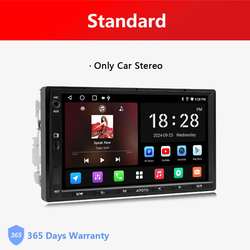 ATOTO Double Din Android Car Stereo System With CarPlay
