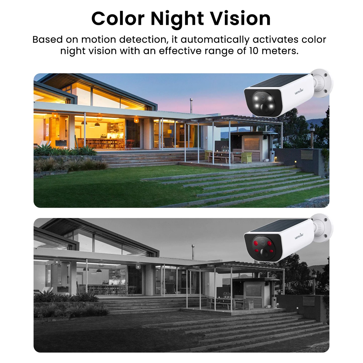 Wansview 2K Outdoor Wireless Camera With Solar Floodlight