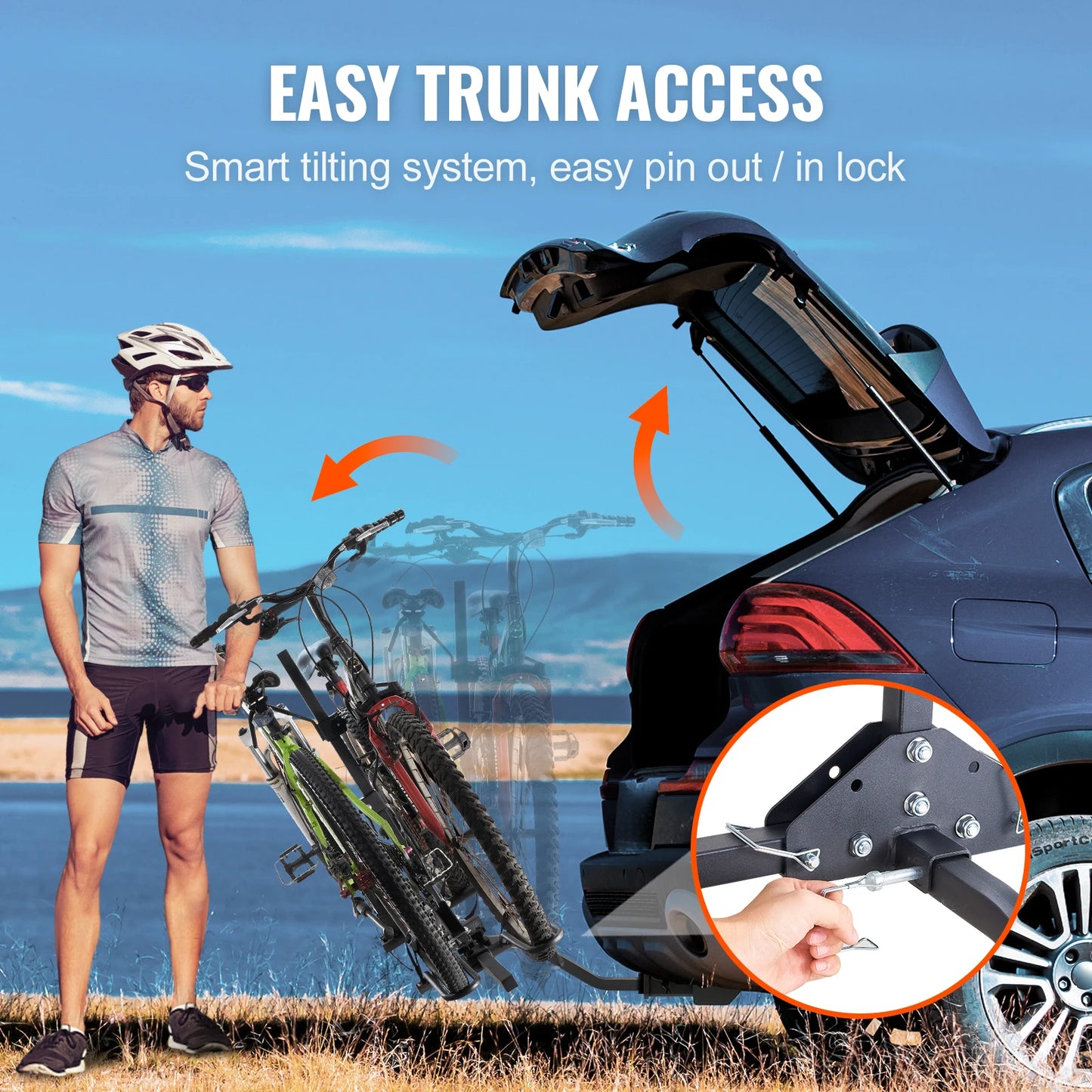 SucceBuy Hitch Mount Bike Rack For 2 Or 4 Bikes