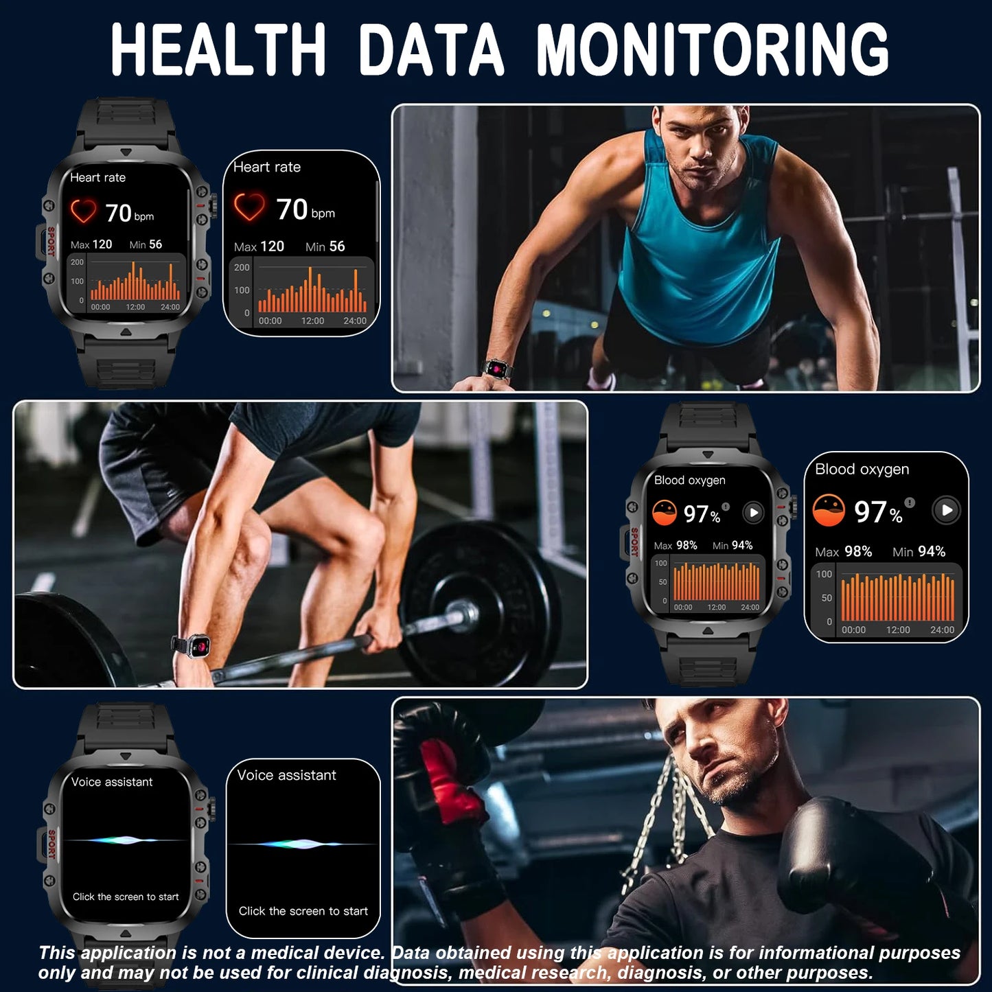 AI Voice Assistant Smart Watch With Bluetooth Calls and Tracking