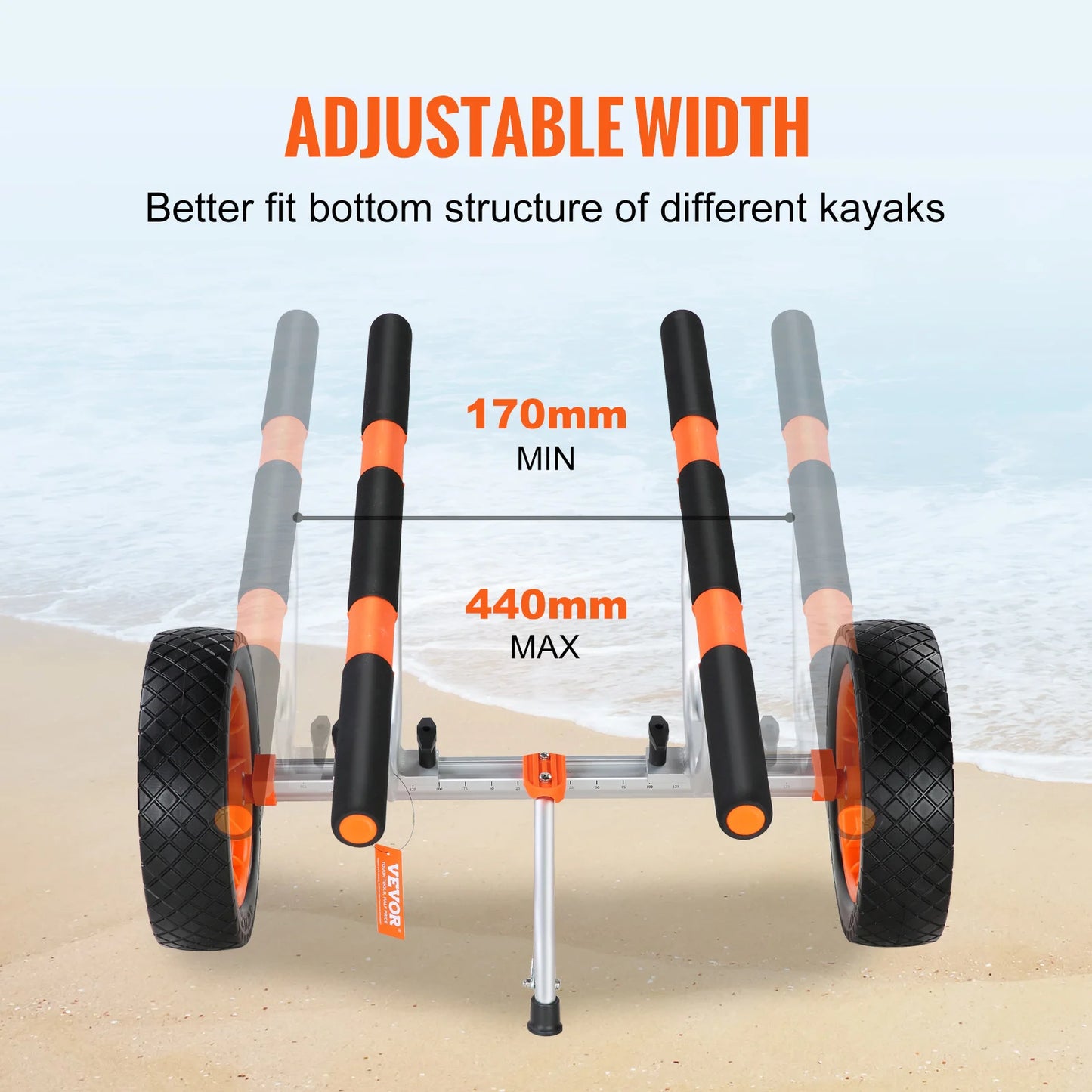 Kayak Cart Detachable Canoe Trolley For Paddleboards Boats